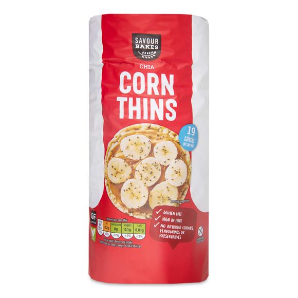 Chia Corn Thins 130g Savour Bakes